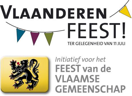 logo's Vlaanderen Feest en Feest Vlaamse Gemeenschap