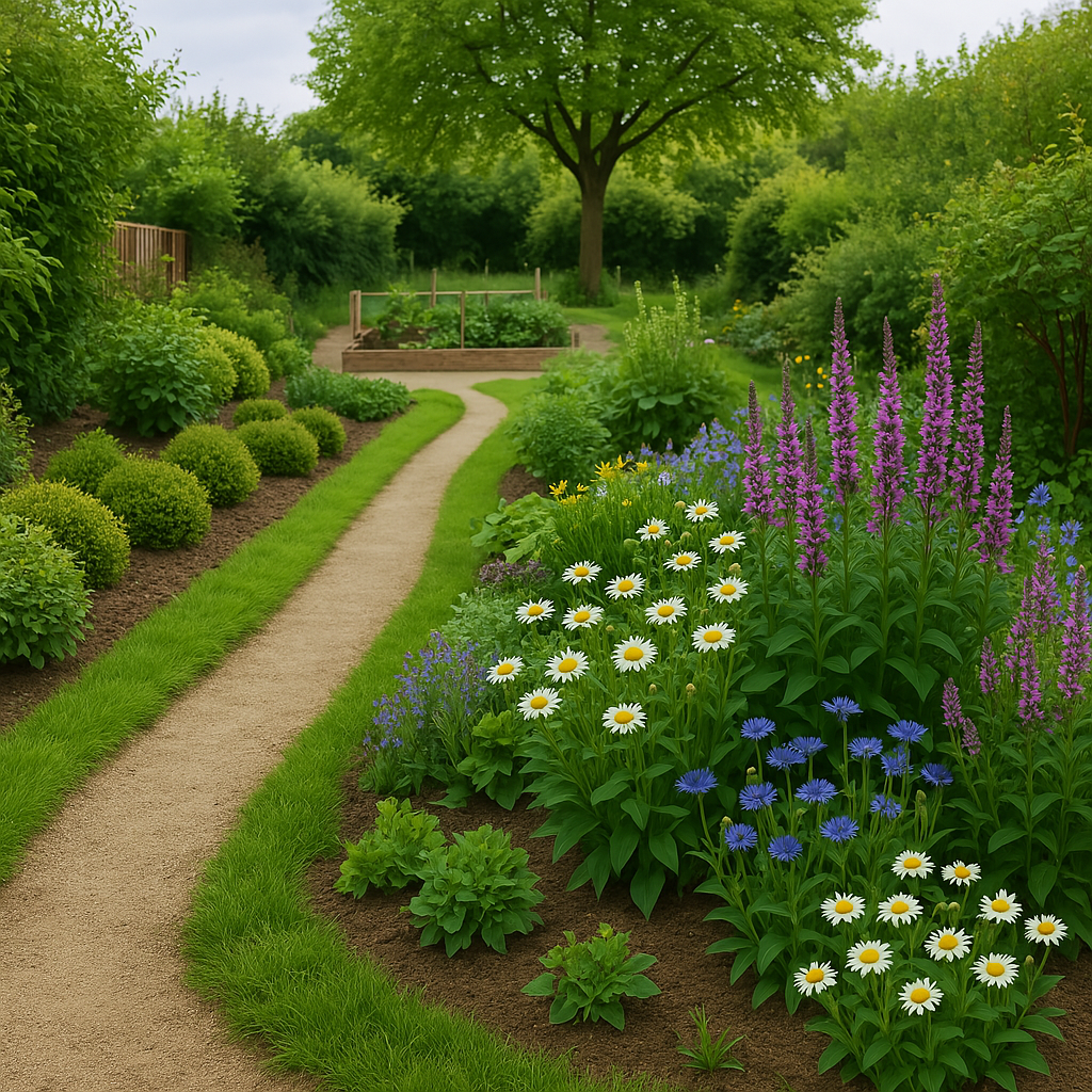 Aangelegde tuin gemaakt met AI