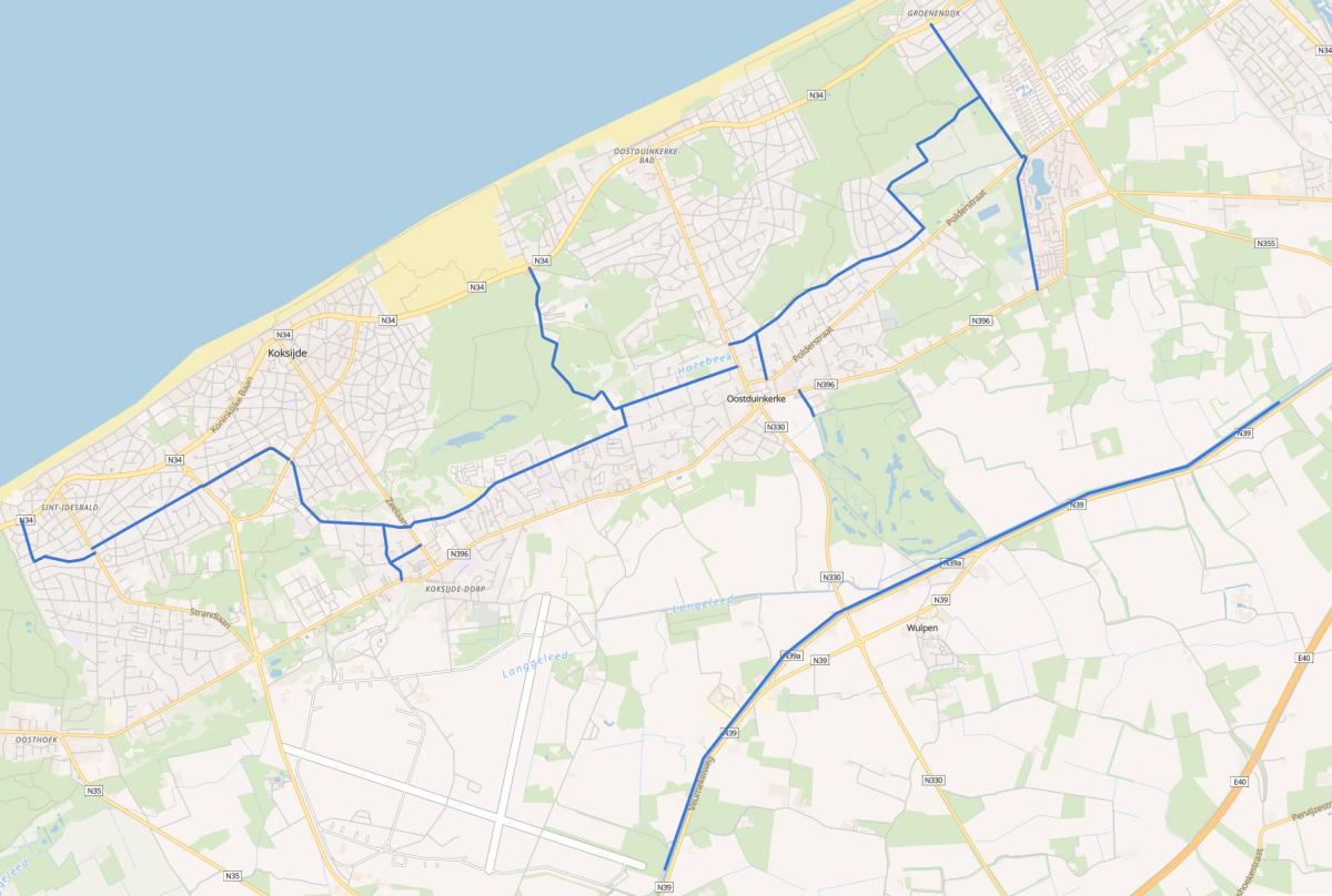 Overzicht van de fietsstraten