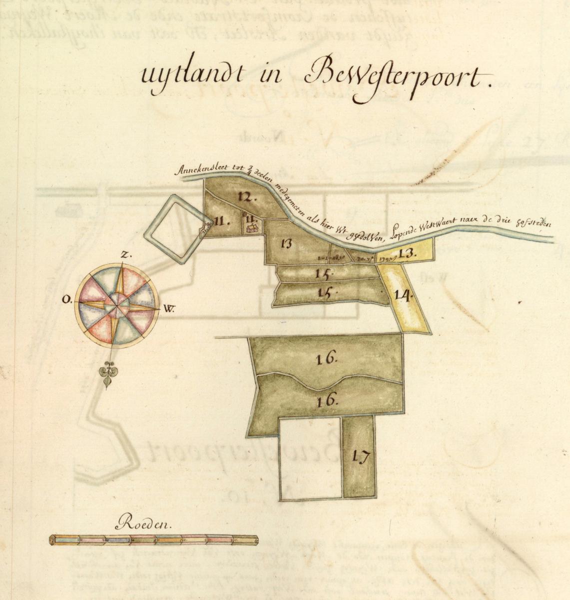 kaartje uit 1709