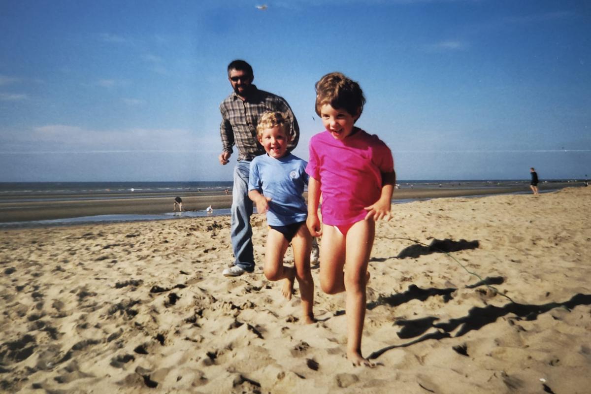 Familie Hofman op het strand